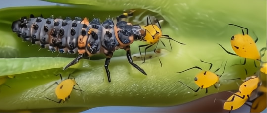 Larvas de mariquita